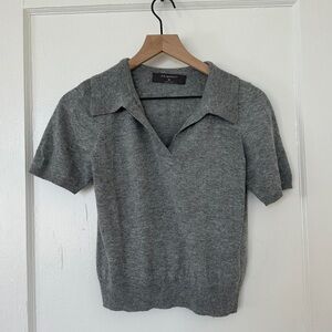 Zara Gray Short Sleeve Top